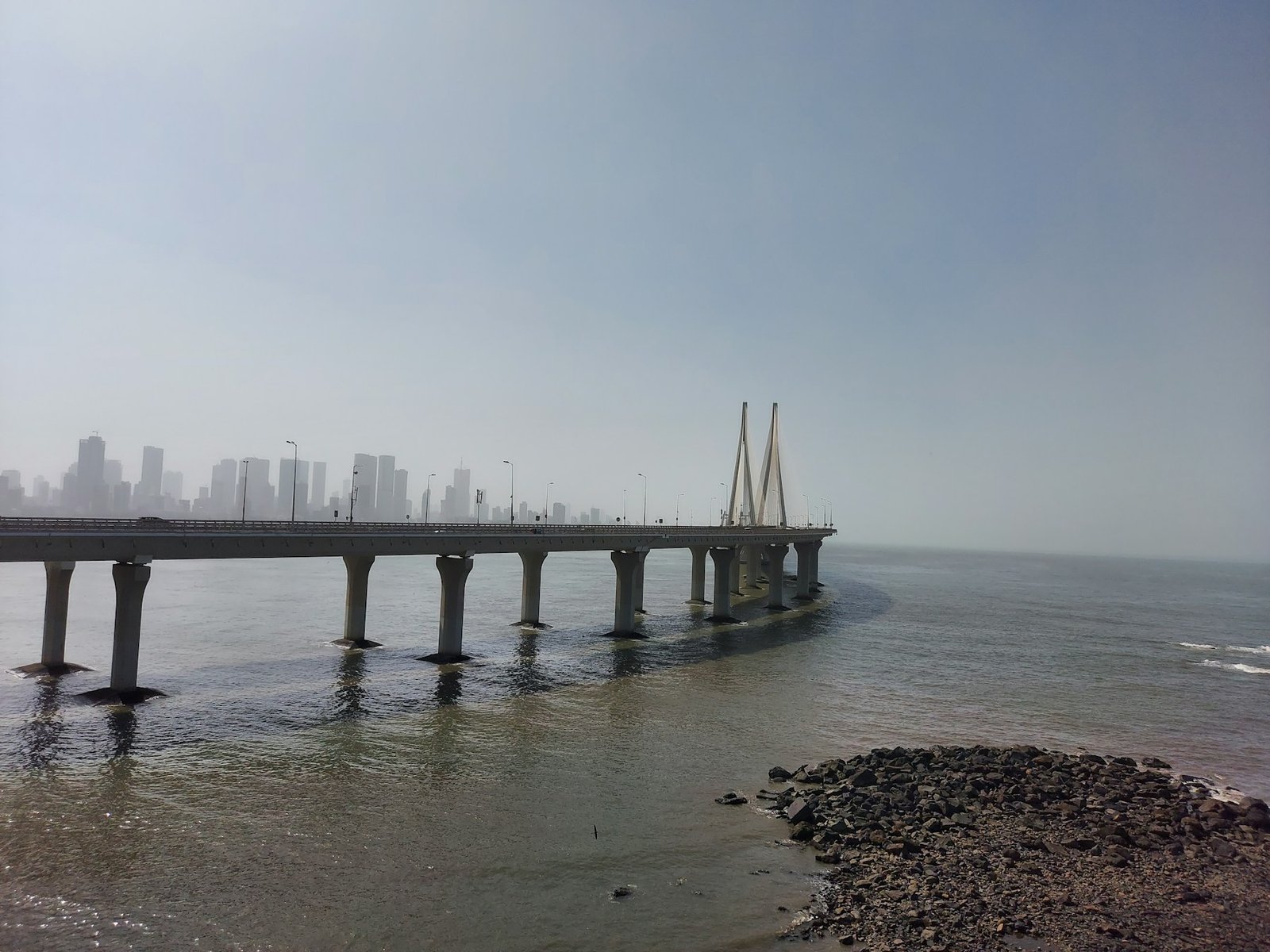 Bandra-Worli Sea Link across the Mumbai coast